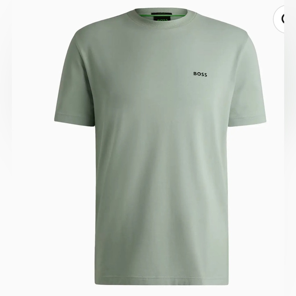 BOSS Men's Pastel Green T-Shirt